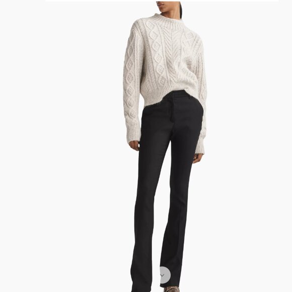 NEW Rag & bone  Gray Brody Turtleneck Cable knit sweater - Picture 1 of 8
